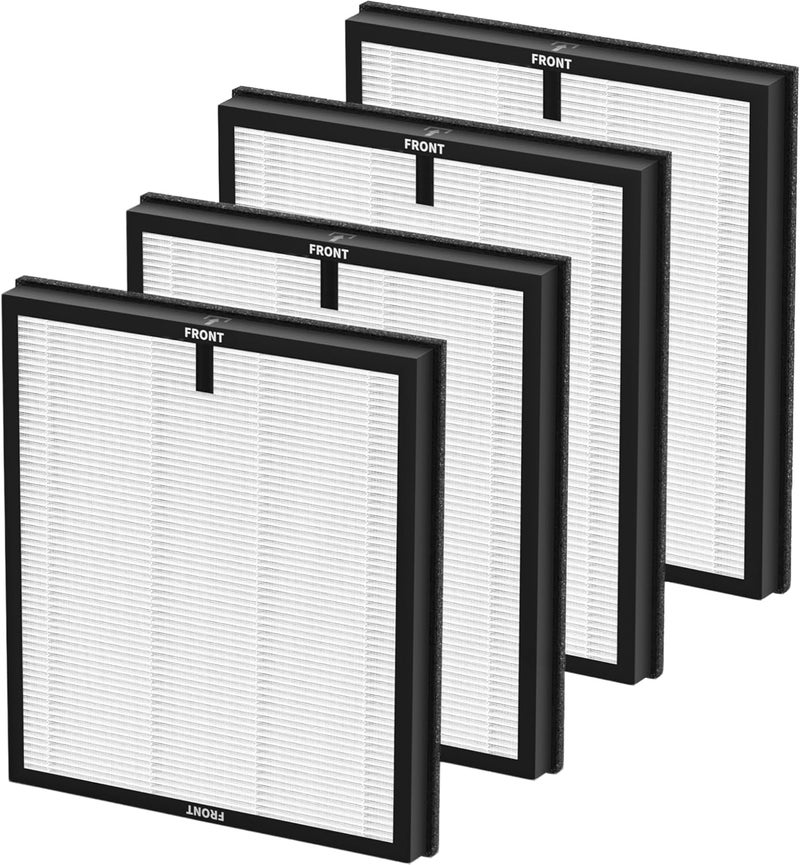 Sinnya 4 Pack HAP-603/HAP-603WF Replacement Filter Fit for ECOSELF Air Purifier Filter Replacement for ECOSELF HAP603 / HAP603WF Air Purifier, for Home Large Room with Smart Mode, # RFHAP603 White - Image 1